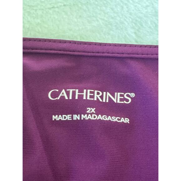 Catherines Cowl Neck Tunic Top – Berry Purple – 2X – NWT - Picture 3 of 4